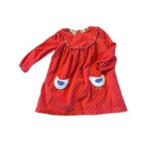 BABY BODEN - polka dot dress - chickens 18-24 months